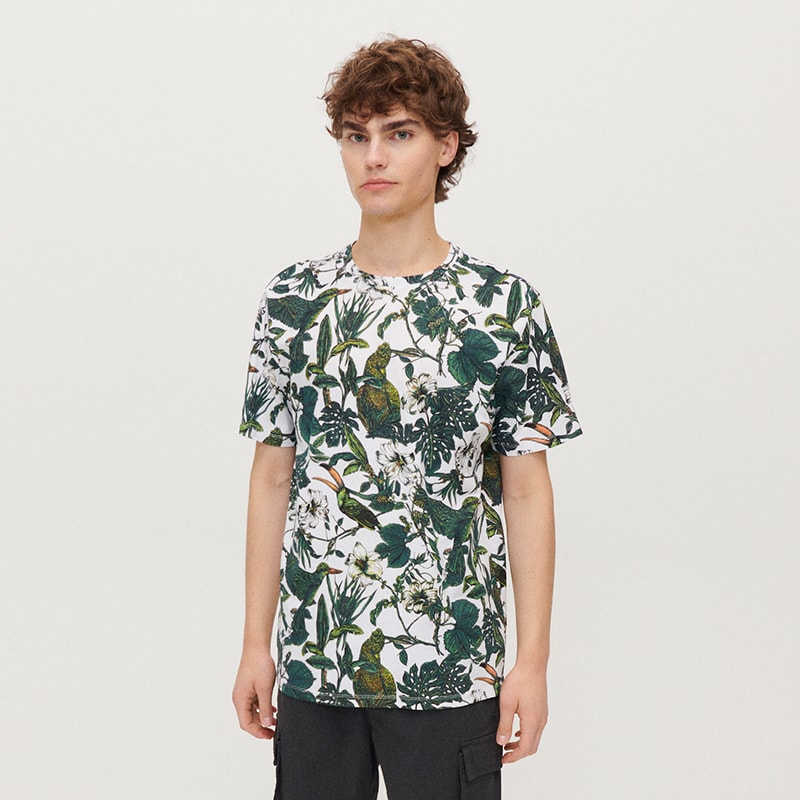 House - Tricou cu imprimeu integral - Alb