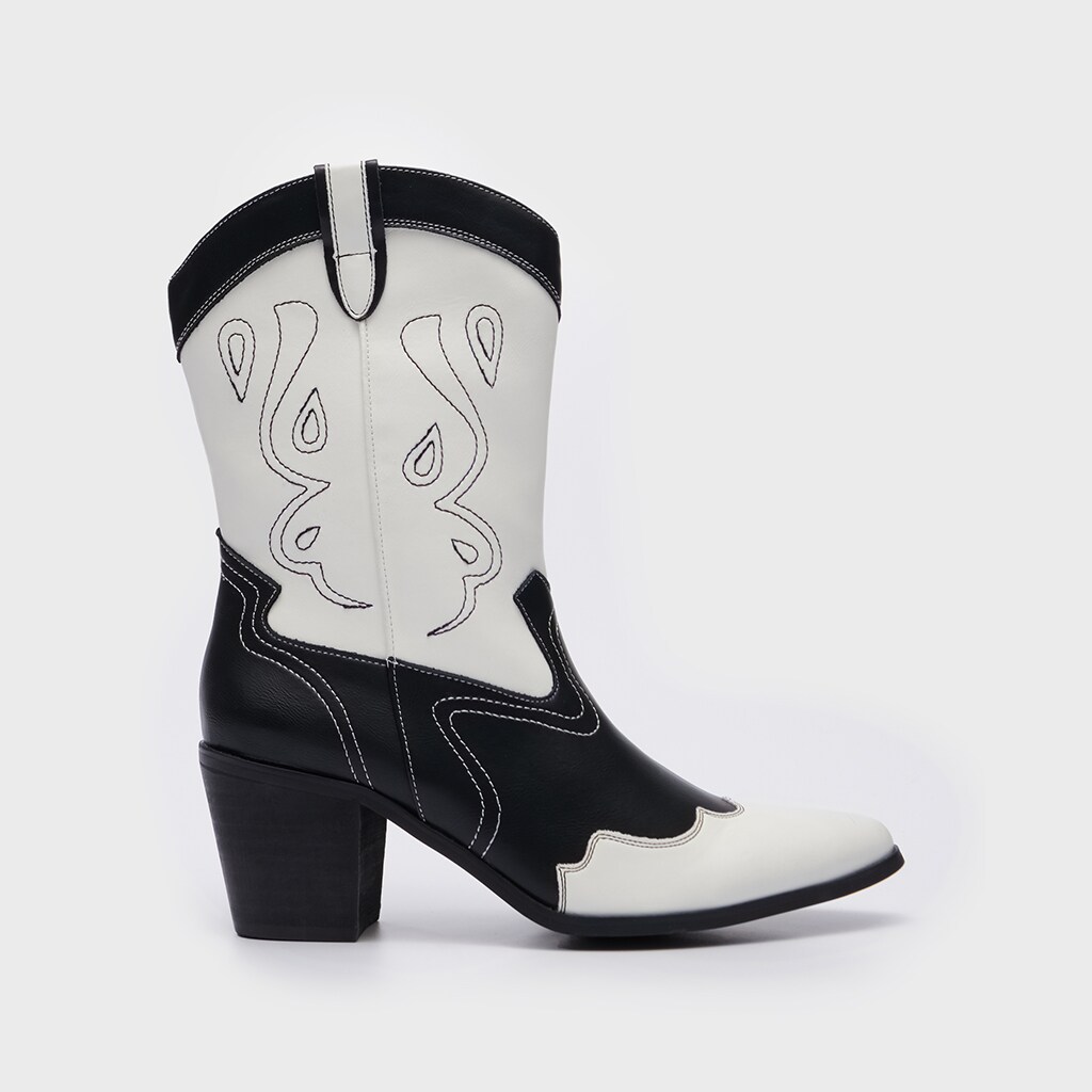 House - botine cu toc - multicolor