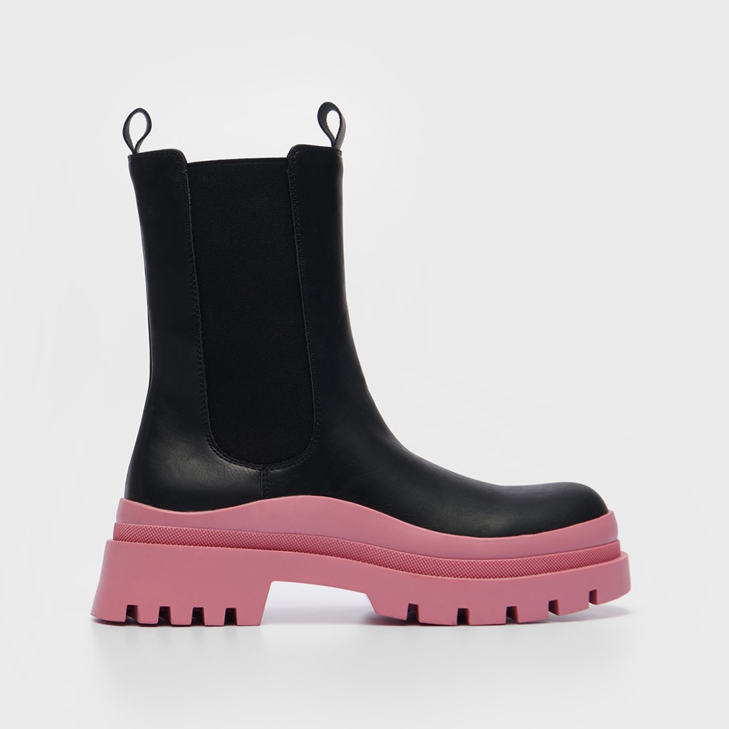 House - botine cu platformă - negru