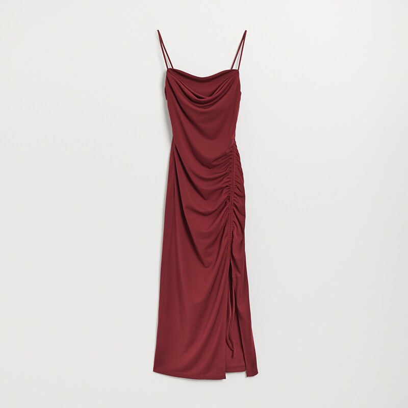 House - Rochie midi - Bordo