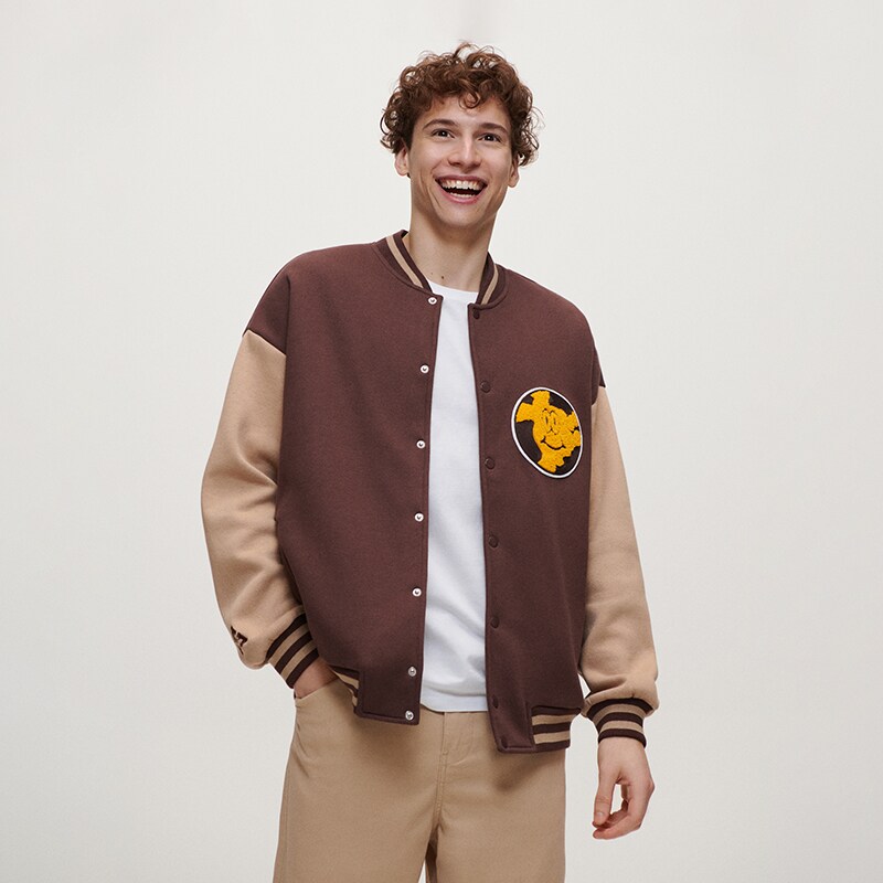 House - bluză sport oversized earth support club - maro