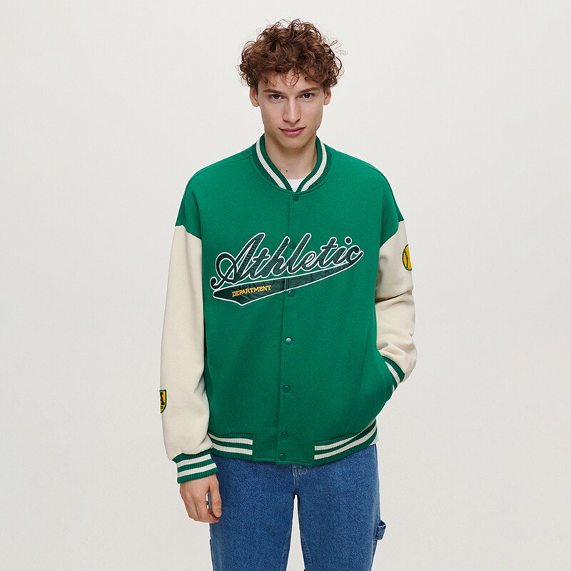 House - bluză sport baseball - verde