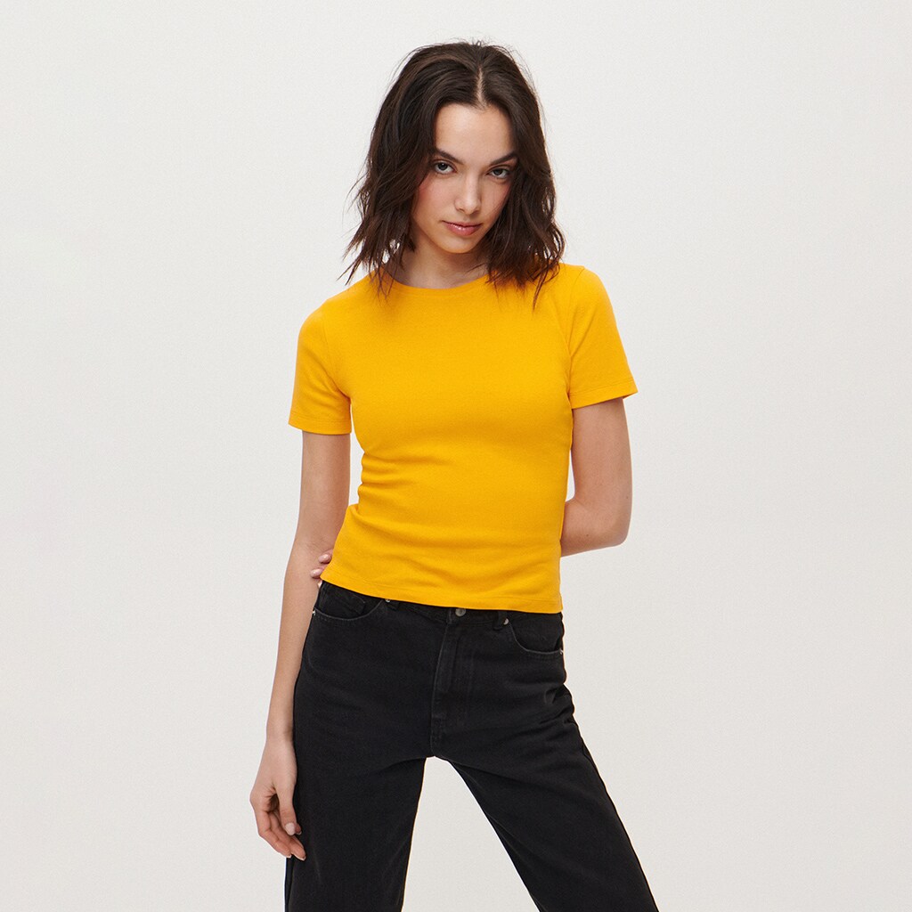 House - tricou mulat basic - galben