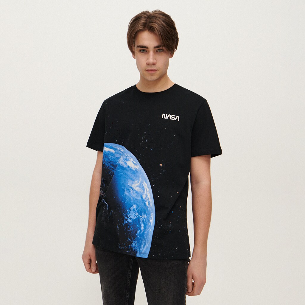 House - Tricou cu imprimeu NASA - Negru