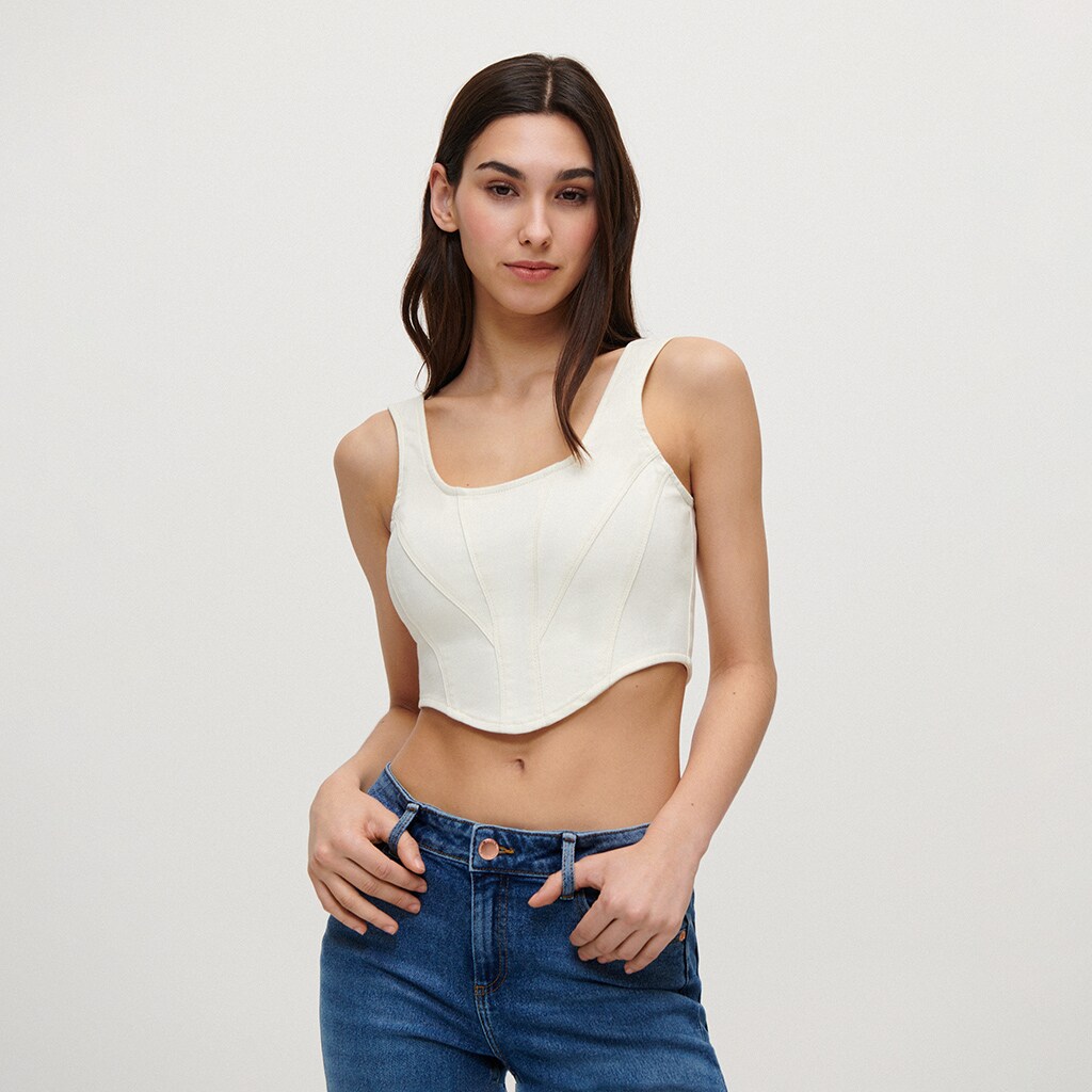 House - top tip corset - ivory