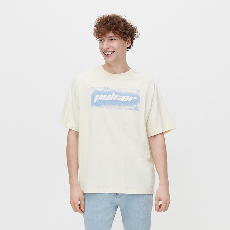 House - tricou cu imprimeu pulsar - ivory