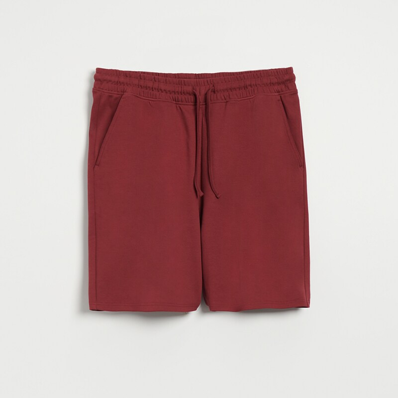House - pantaloni scurți de trening, cu imprimeu - bordo