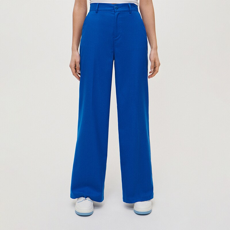 House - pantaloni wide leg - albastru