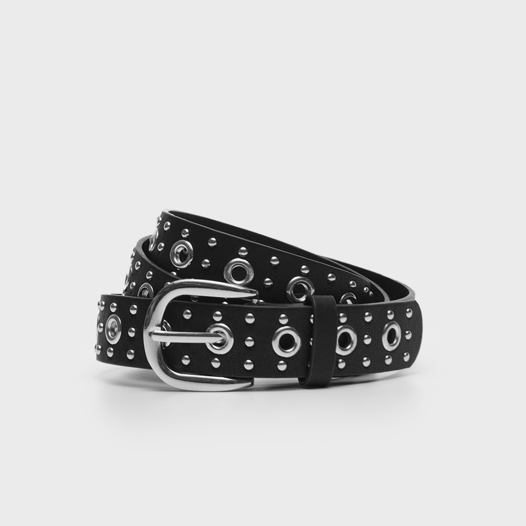 House - curea cu ochiuri metalice - negru