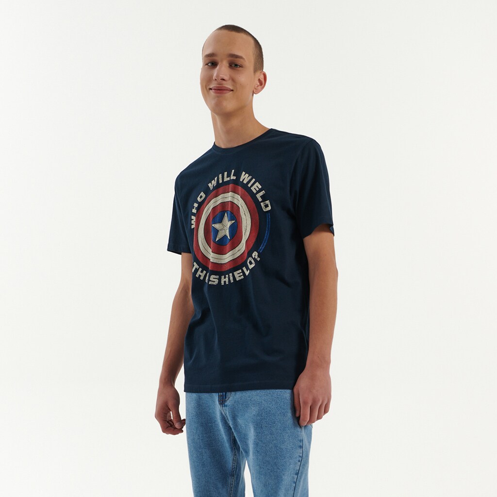 House - tricou captain america - bleumarin