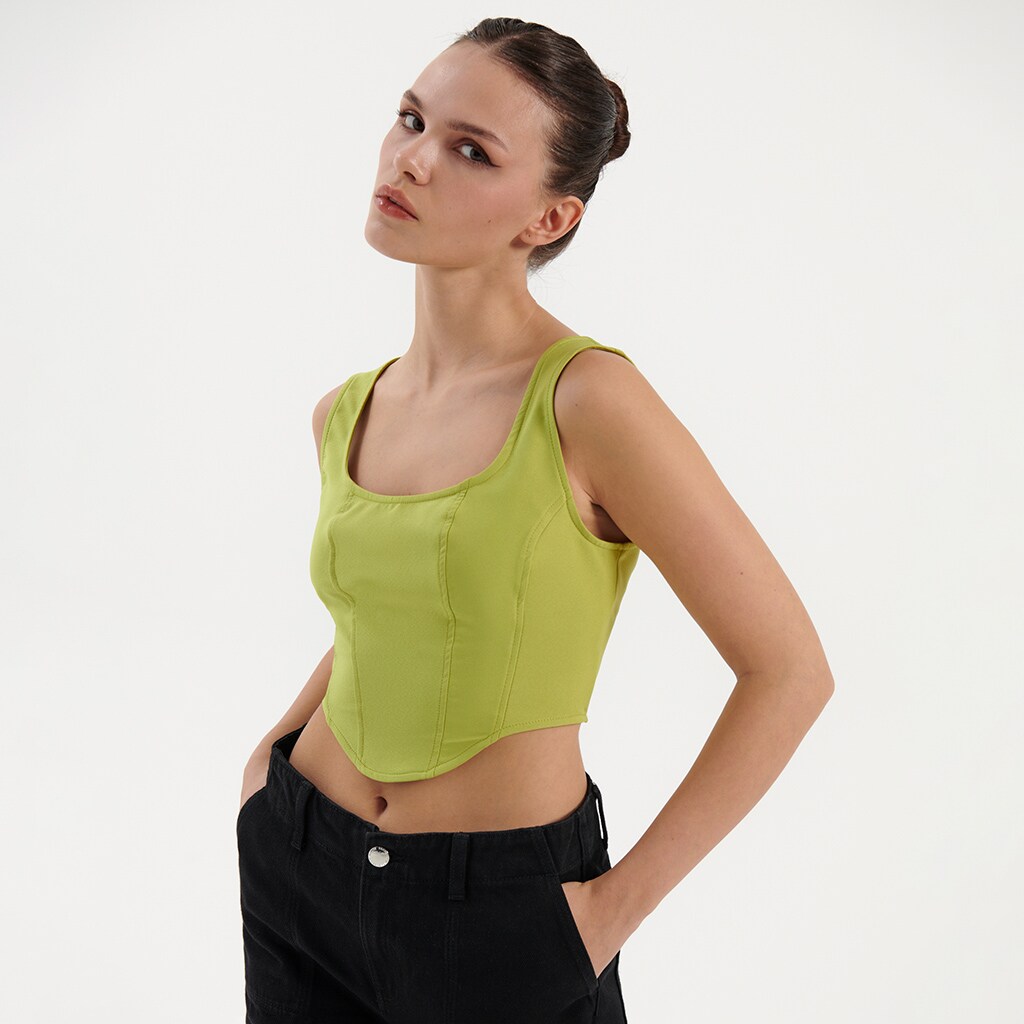 House - Top tip corset - Verde