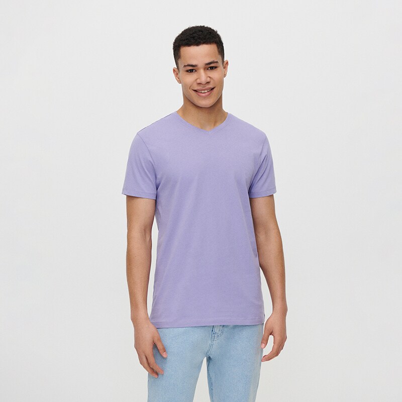 House - tricou cu decolteu în v - violet
