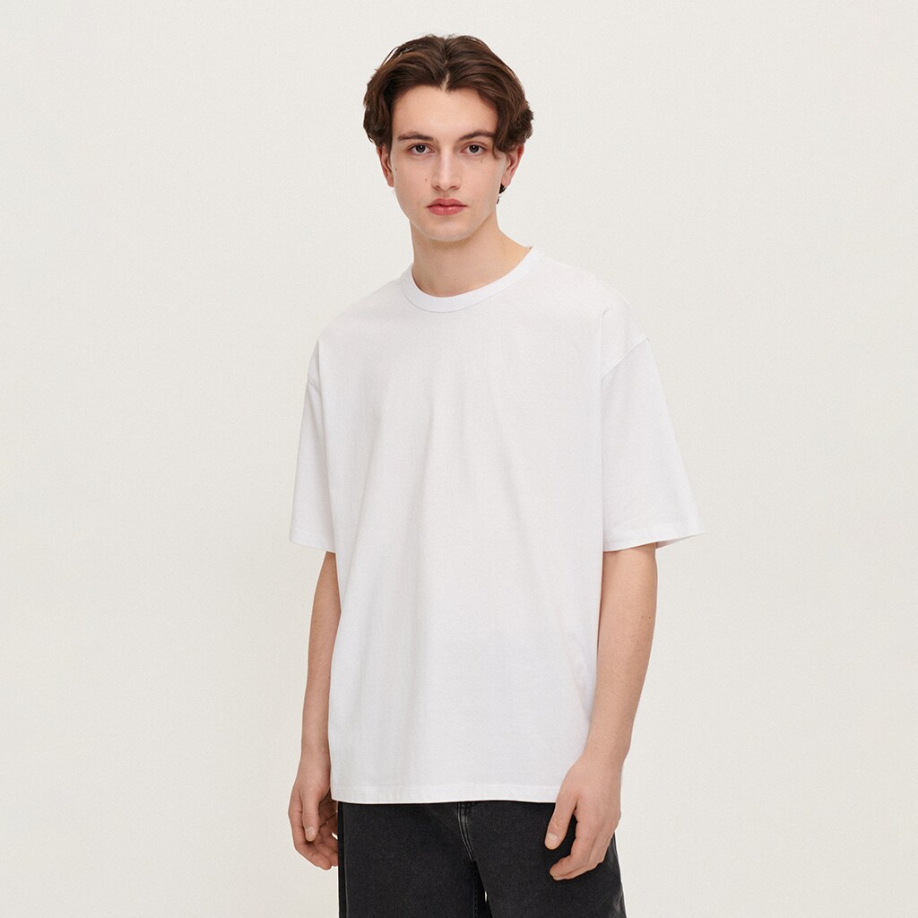 House - tricou loose fit basic - alb