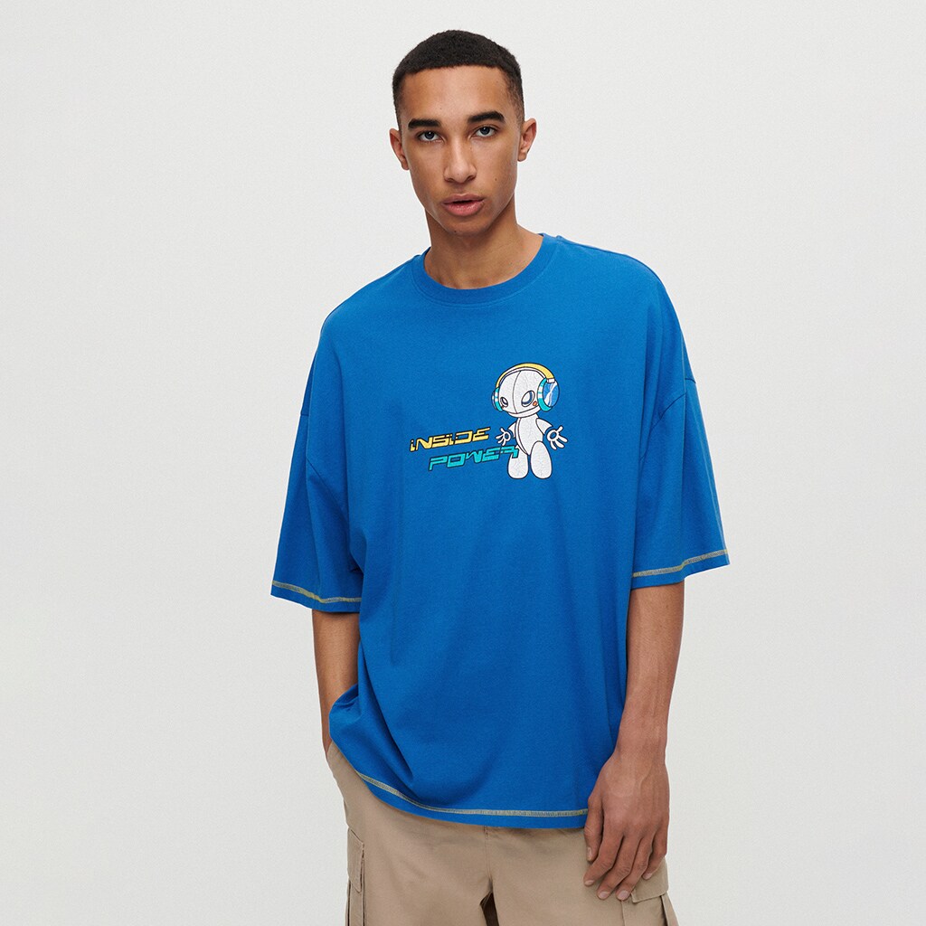 House - tricou loose fit inside power - albastru