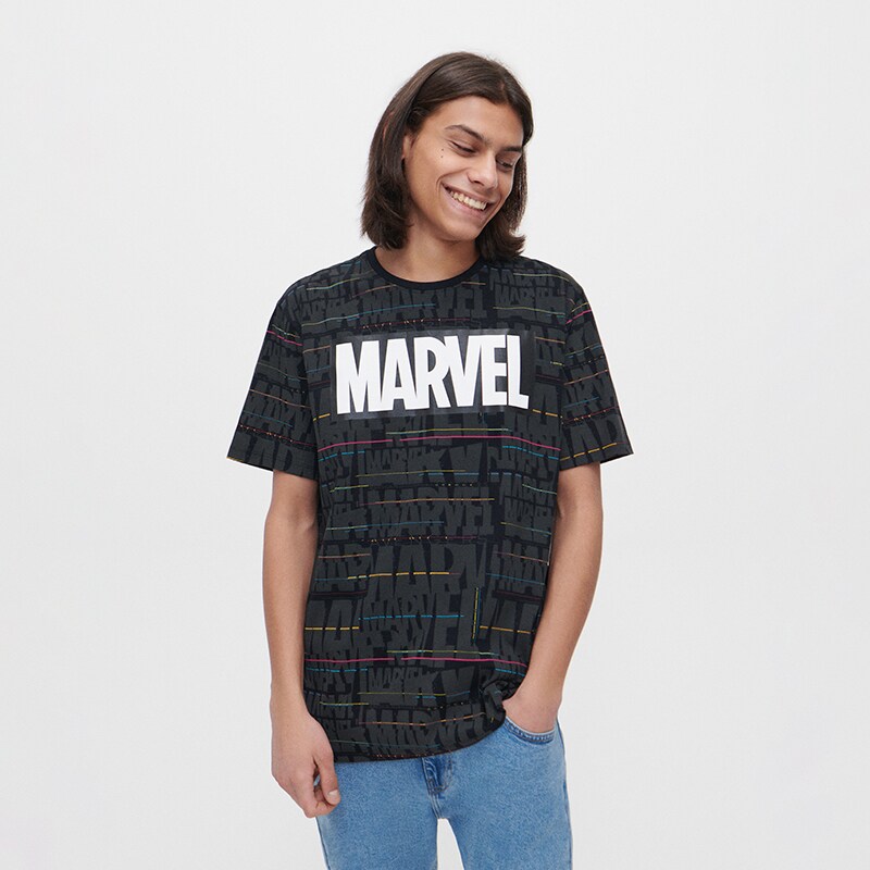 House - Tricou Marvel - Negru