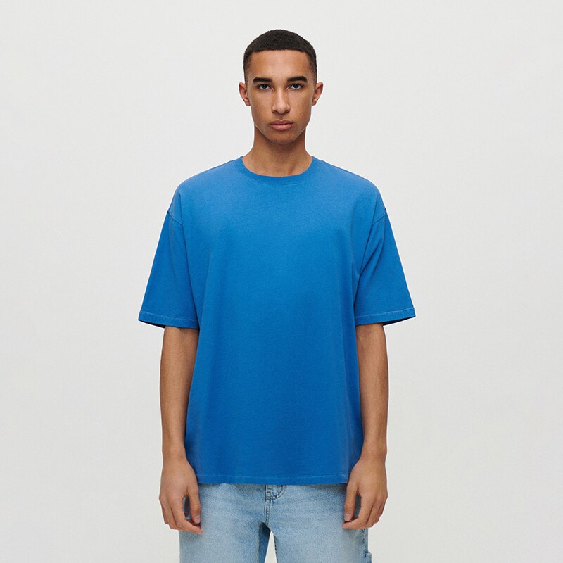House - tricou loose fit basic - turcoaz