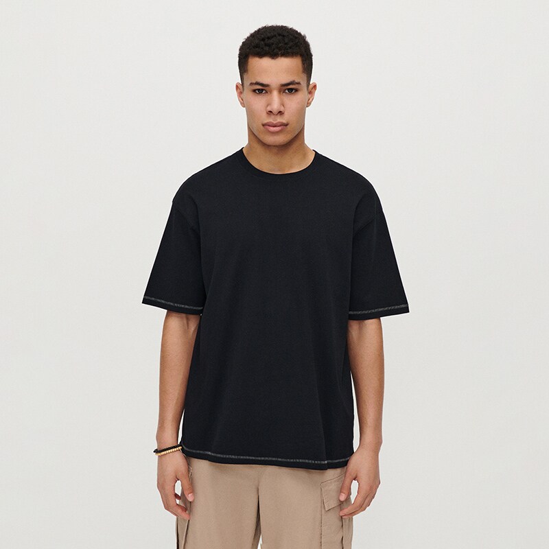 House - tricou loose fit basic - negru