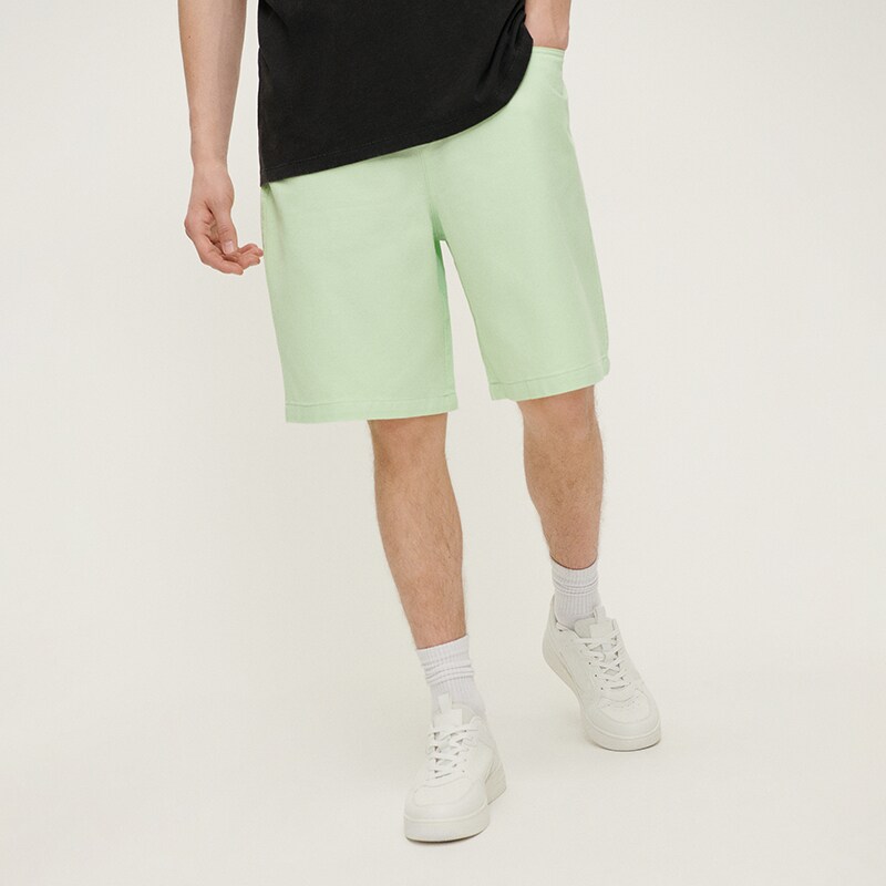 House - pantaloni scurți din denim, cu talie elastică - verde