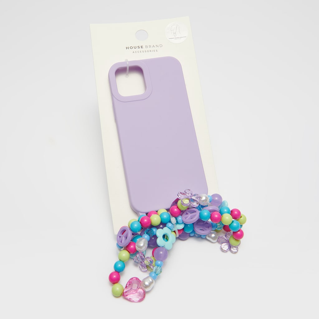 House - carcasă de protecție pentru iphone 12 cu șnur - violet