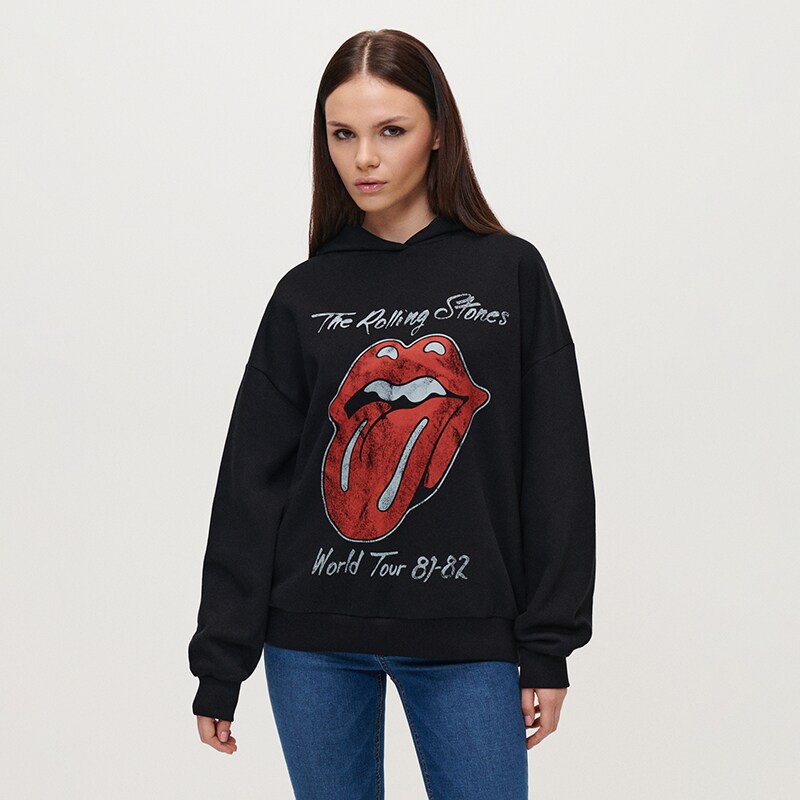 House - Hanorac oversized The Rolling Stones - Negru