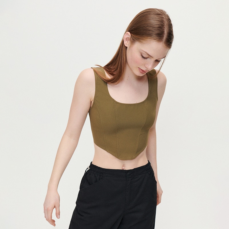 House - top tip corset - kaki