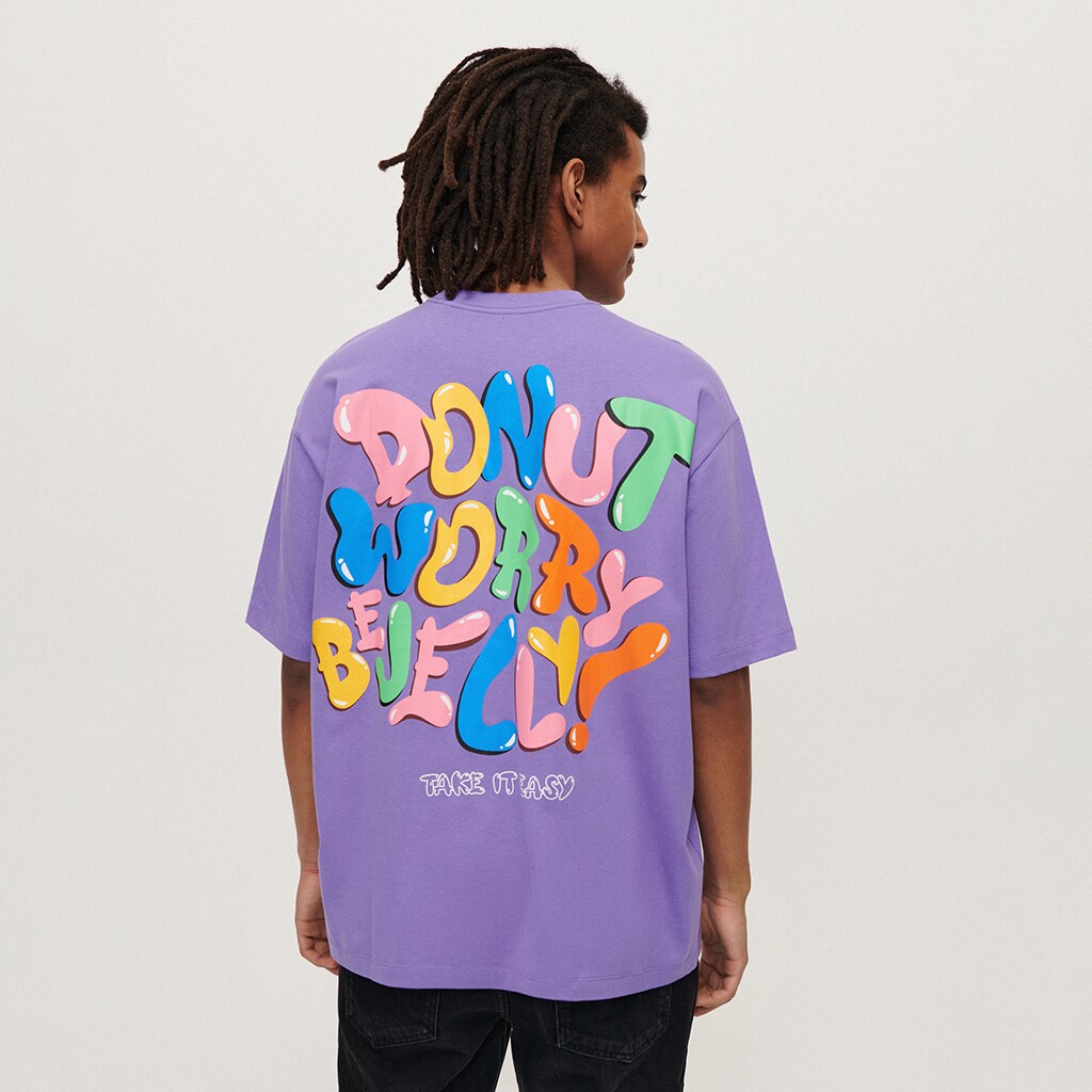 House - tricou cu imprimeu la spate - violet
