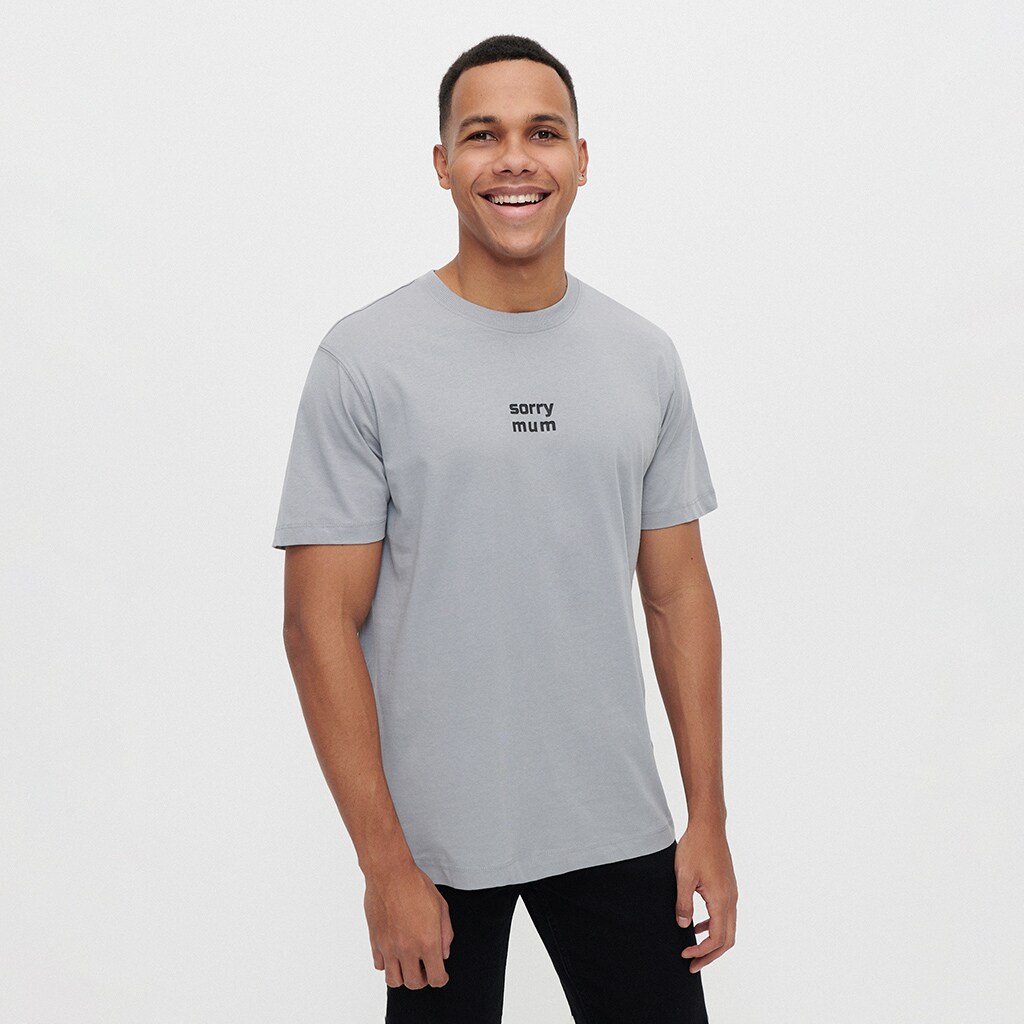 House - tricou cu imprimeu sorry mum - gri