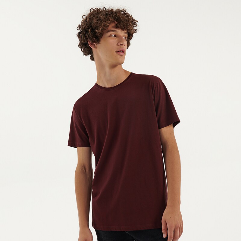 House - Tricou basic uni - Bordo