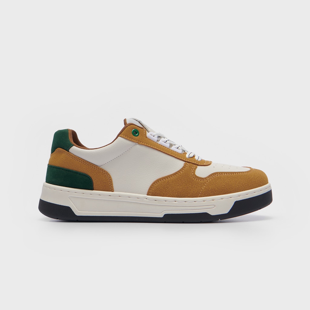 House - pantofi sport din materiale combinate - maro