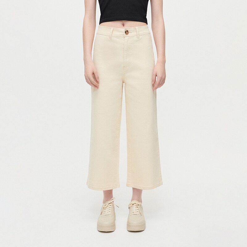 House - Fusta-pantalon din denim - Ivory