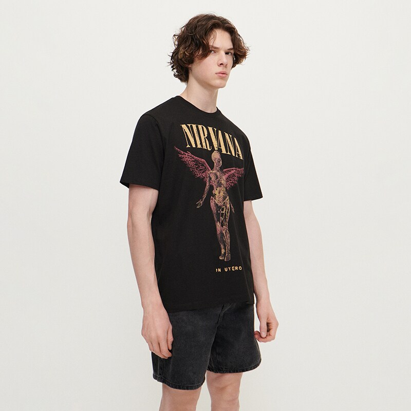 House - tricou nirvana - negru