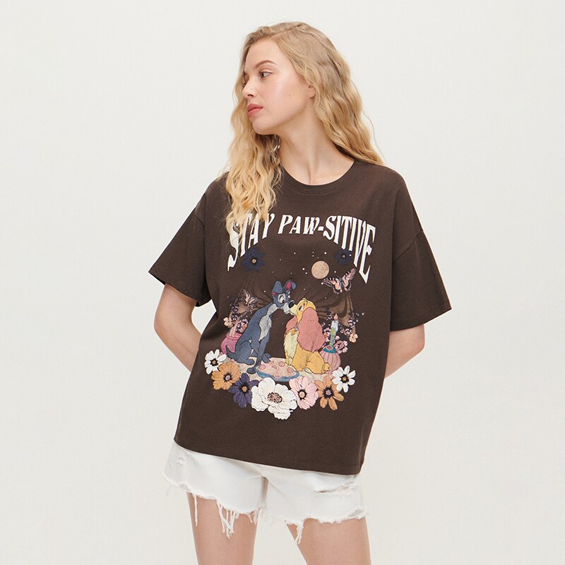 House - Tricou loose fit Lady and the Tramp - Maro