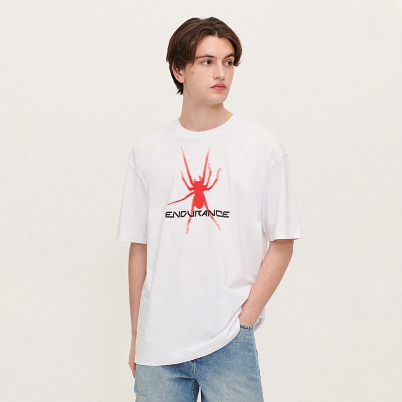 House - tricou cu imprimeu endurance - alb