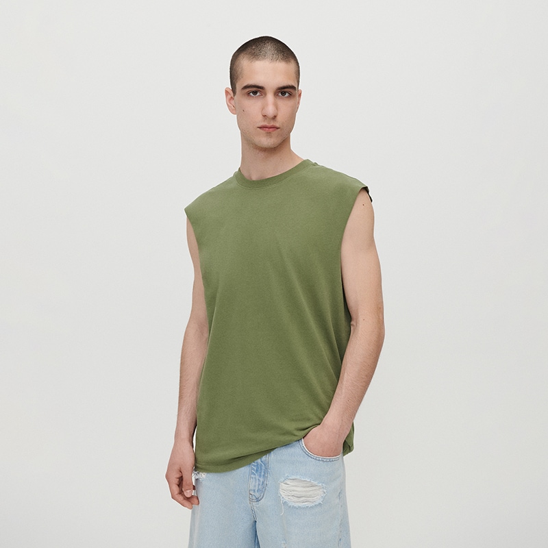 House - tricou fără mâneci - kaki