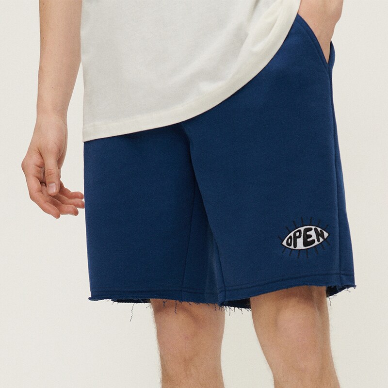 House - pantaloni scurți de trening, cu imprimeu - bleumarin