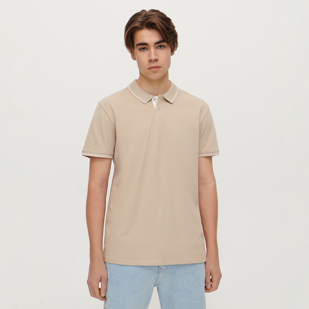 House - tricou polo basic - ivory