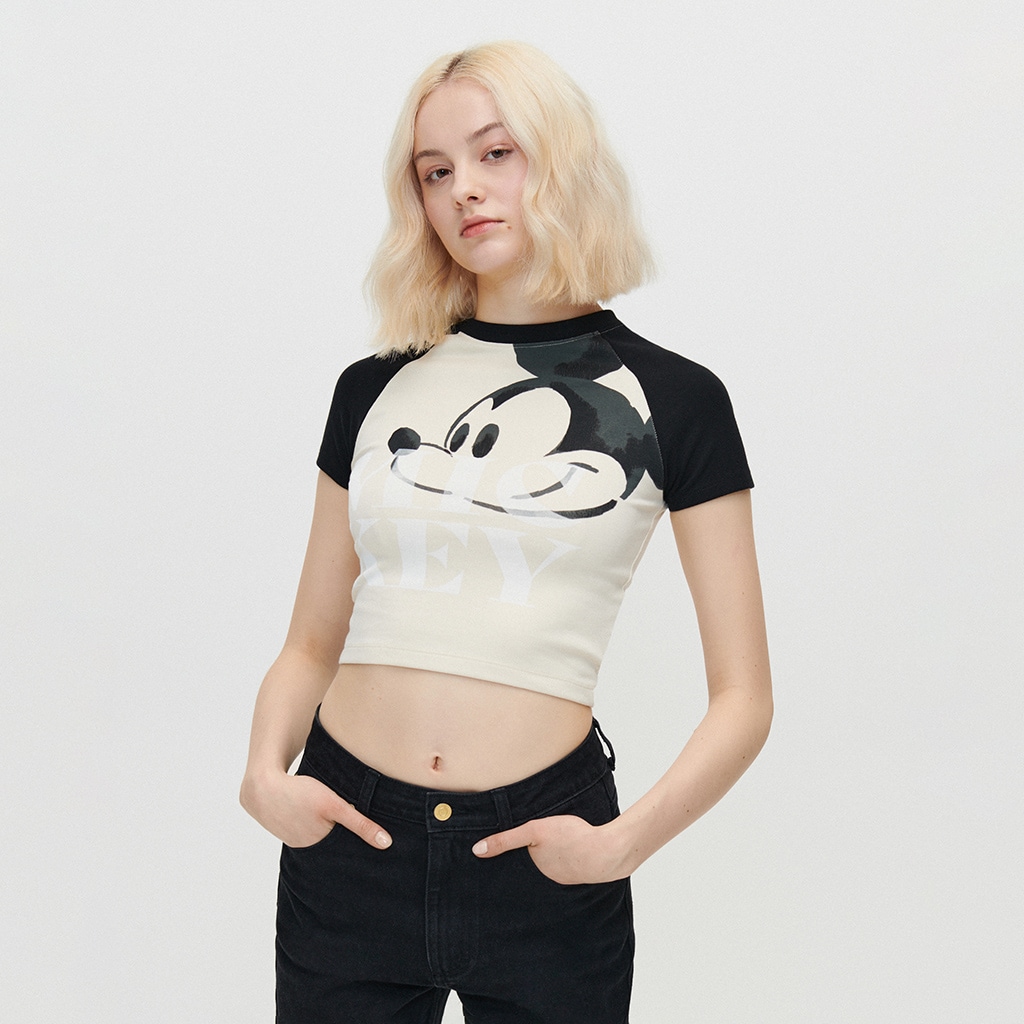 House - tricou scurt cu imprimeu mickey mouse - ivory