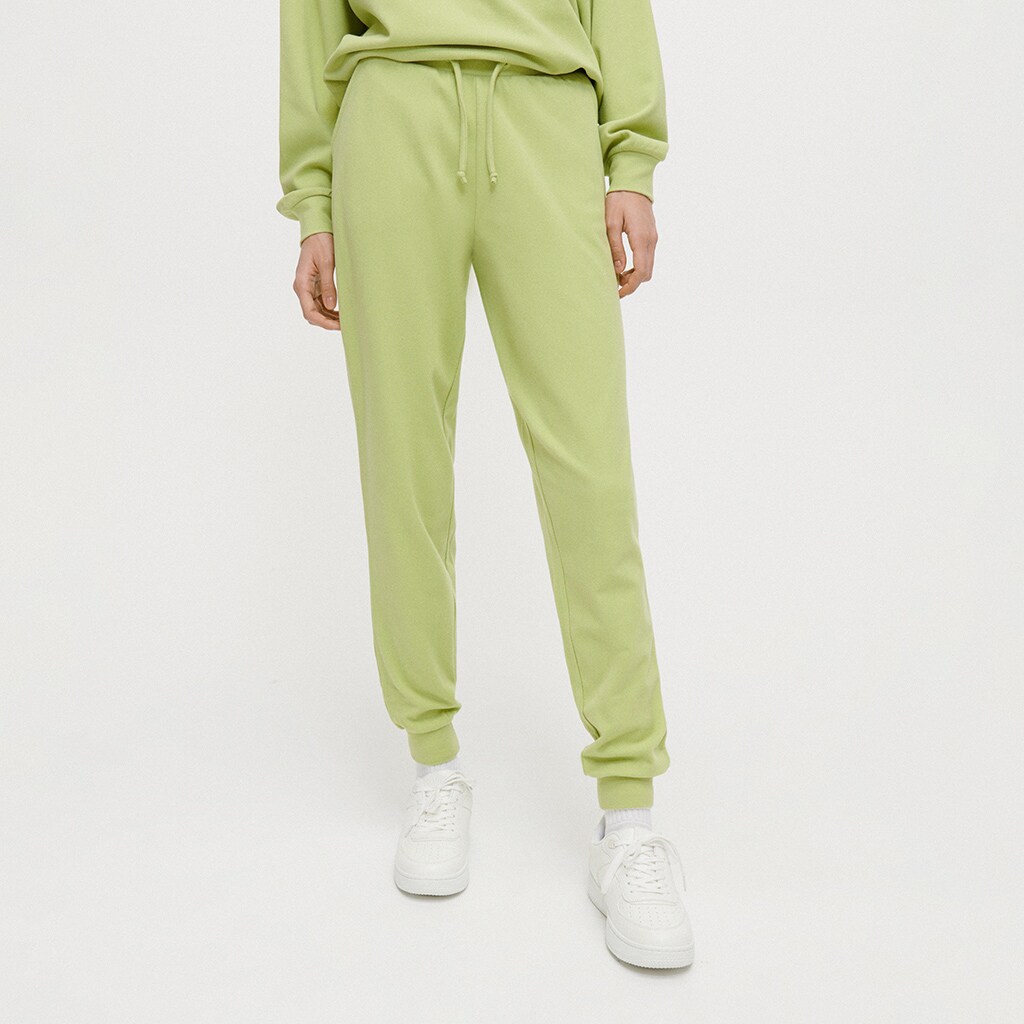 House - pantaloni joggers din jerseu - verde