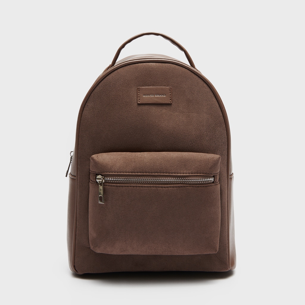 House - rucsac din imitație de piele - maro