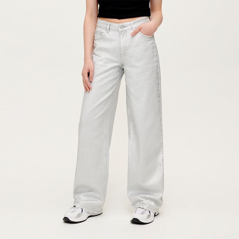 House - blugi straight - gri deschis