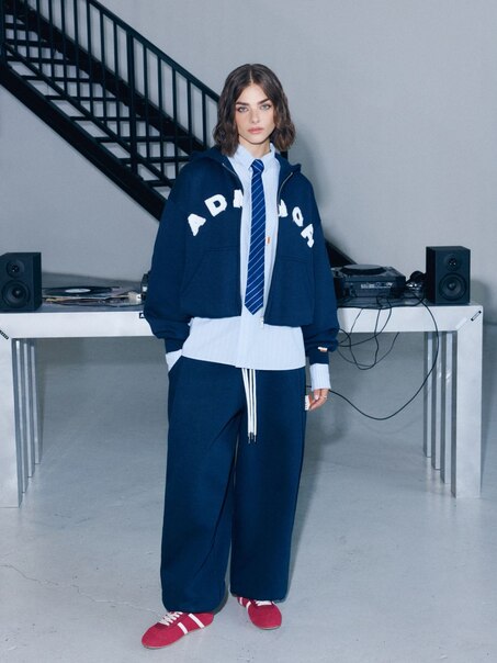 Dresowe joggery super baggy fit House x ADMOR granatowe