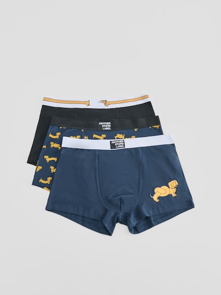 Bokserki 3-pak z motywem jamników