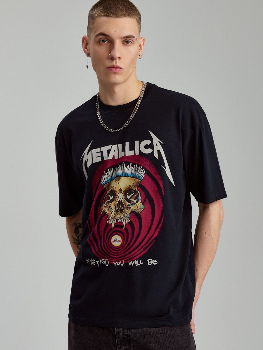 Czarna koszulka z nadrukiem Metallica In Vertigo You Will Be - czarny - HOUSE