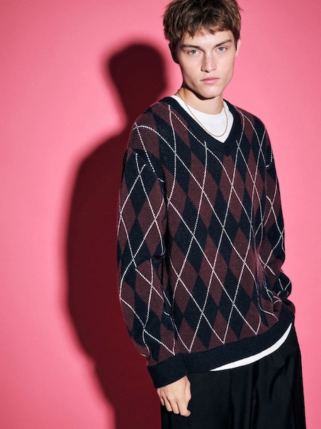 Gemusterter Pullover