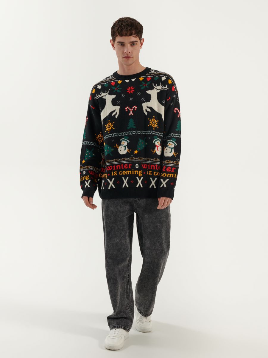 Christmas jumper with reindeer, HOUSE 