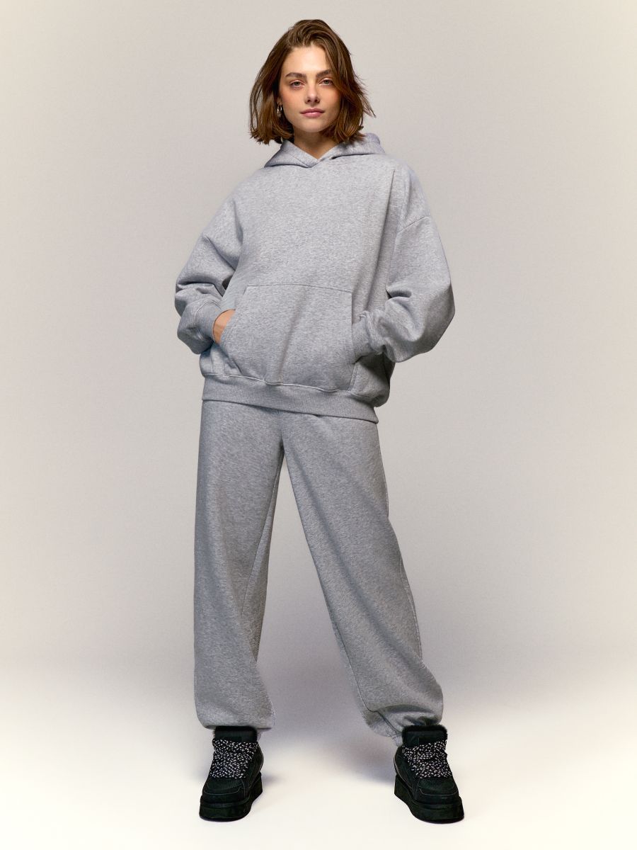 Jasnoszare spodnie dresowe straight fit - jasnoszary - HOUSE