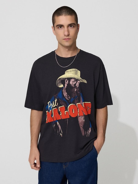 Czarna koszulka z nadrukiem Post Malone