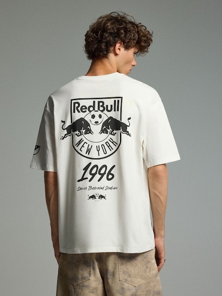 Koszulka Red Bull New York kremowa