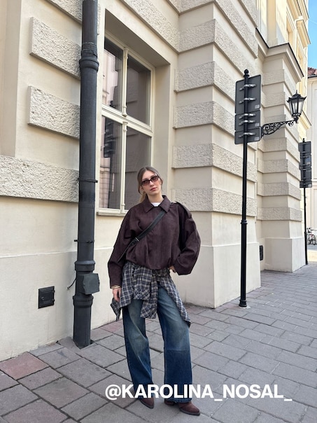 Kurtka bomber oversize z imitacji zamszu brązowa