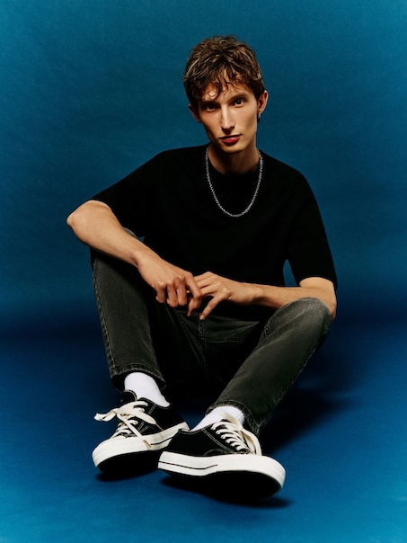 Джинси slim з вареним ефектом